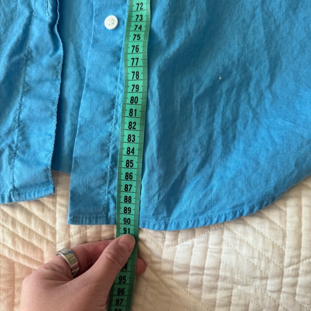 H&M Button-Down Shirt in Bright Turquoise - Picture 8 of 11